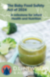 The Baby Food Safety Act of 2024 with D.L. Newslow & Associates, Inc. Logo. Shows a jar of baby food.