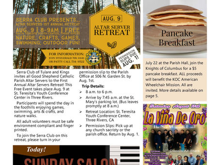 Bulletin: July 15, 2018