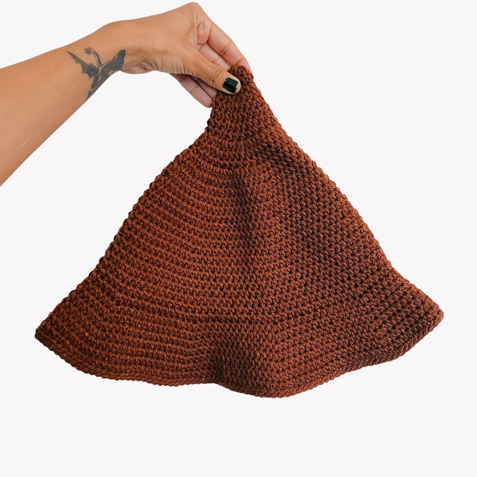 Miniatura: Chapéu Bucket Witch Hat Simples Em Crochê Várias Cores