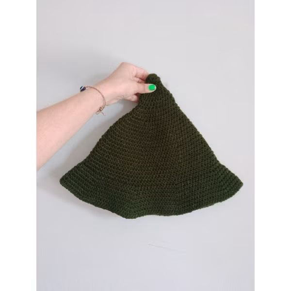 Miniatura: Chapéu Bucket Witch Hat Simples Em Crochê Várias Cores