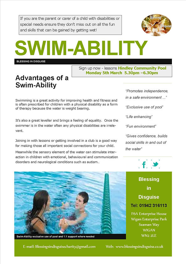 Swim Ability #Hindley #BlessingInDisguise #Swim #DisabilitySwim