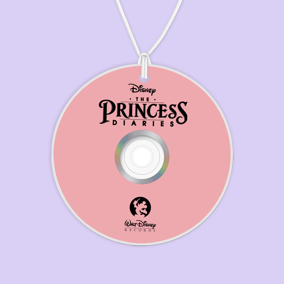 Pink CD labeled "The Princess Diaries" with Disney and Warner Records logos