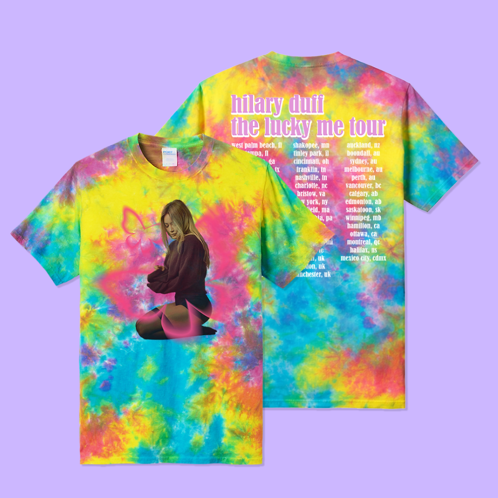Thumbnail: Hilary Duff Lucky Me Tour Shirt - Butterfly (Tie Dye)