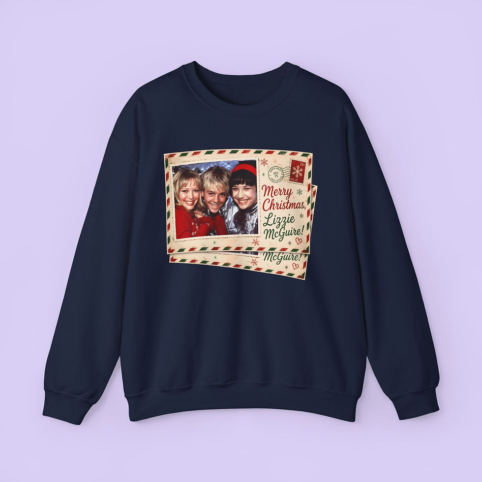 Thumbnail: Lizzie McGuire & Aaron Carter Christmas Sweatshirt
