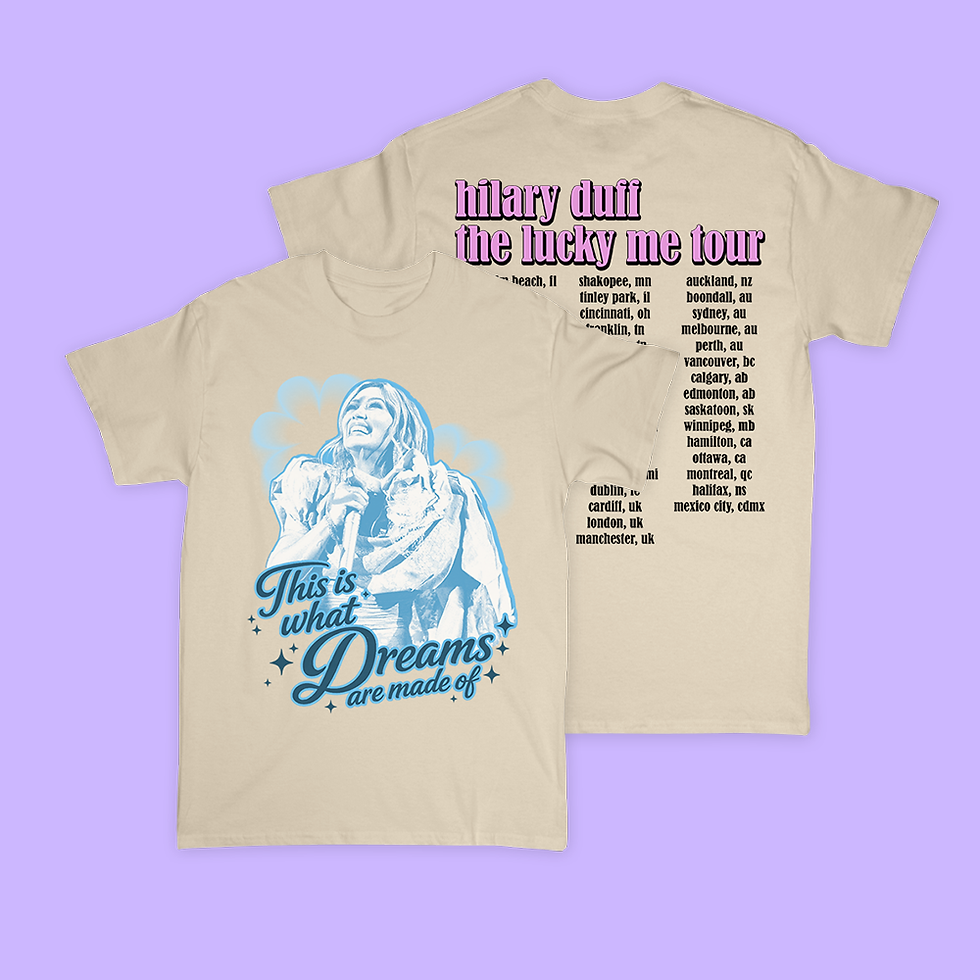 Thumbnail: Hilary Duff Lucky Me Tour Shirt - What Dreams Are Made Of