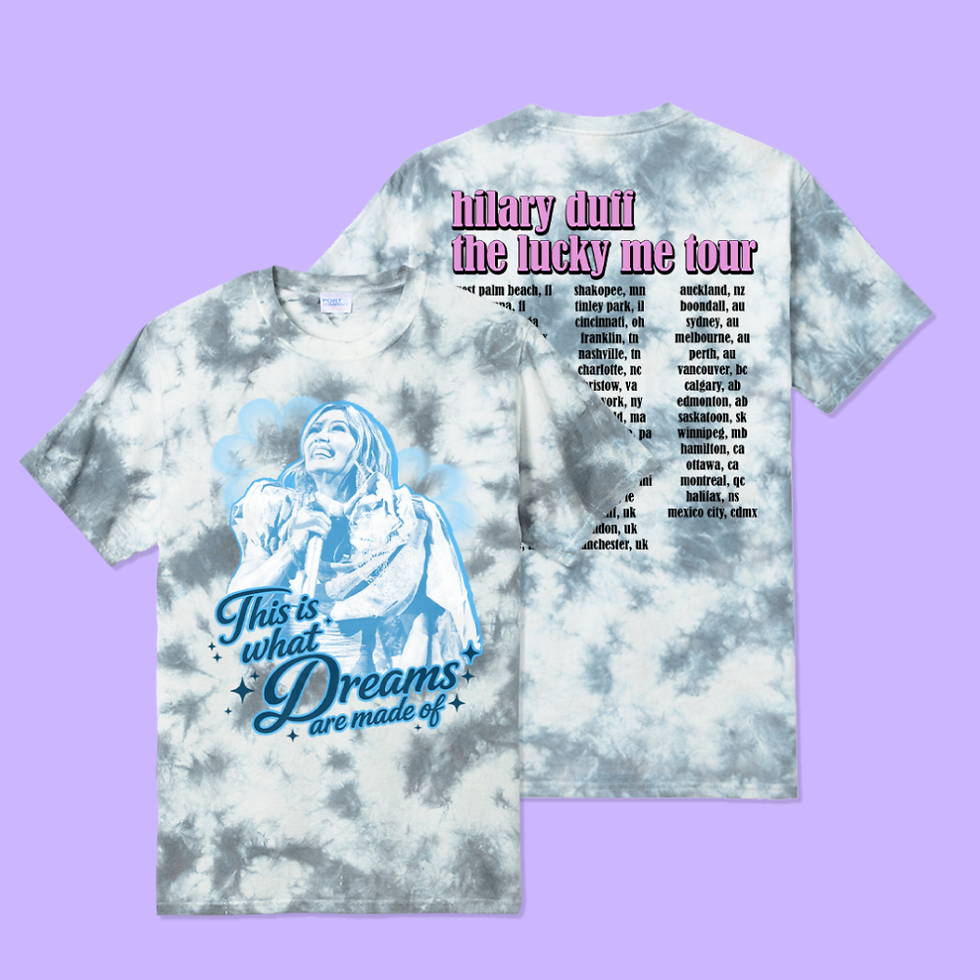 Thumbnail: Hilary Duff Lucky Me Tour Shirt - What Dreams Are Made Of (Tie Dye)
