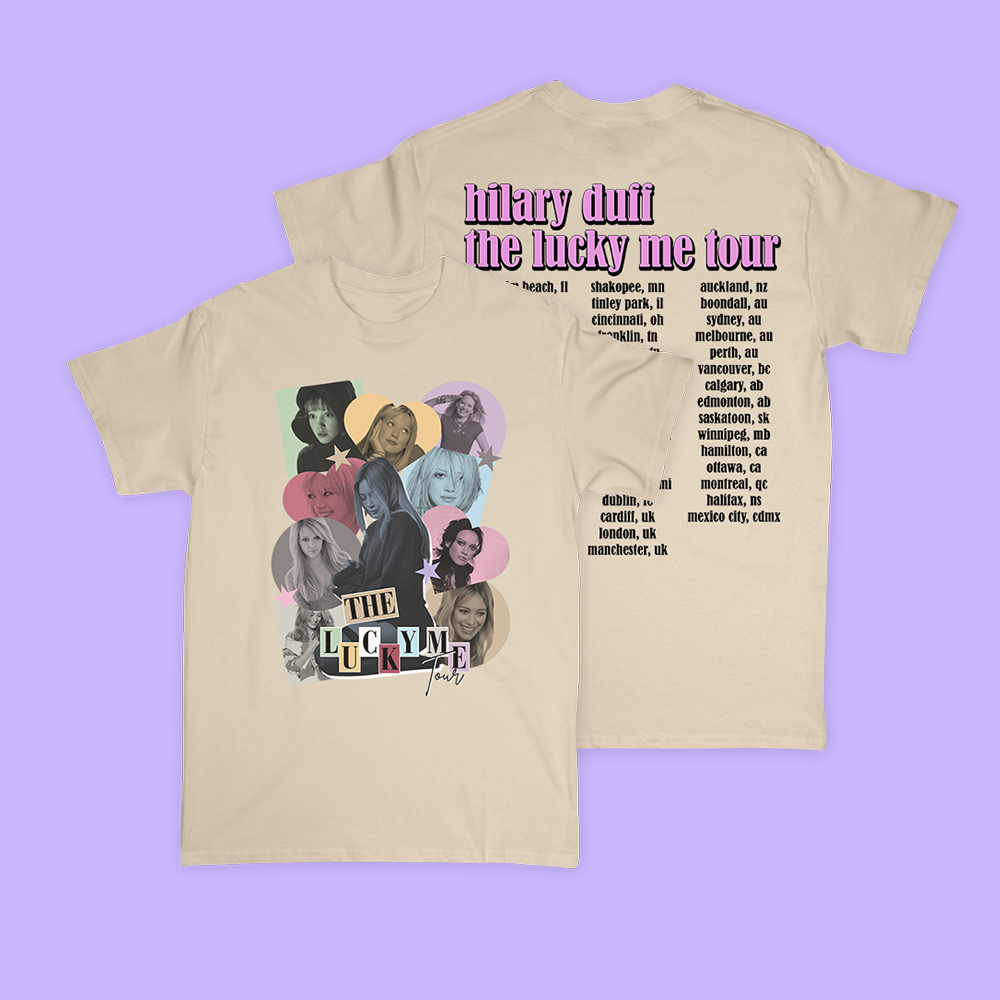 Hilary Duff Lucky Me Tour Shirt - Eras Hearts