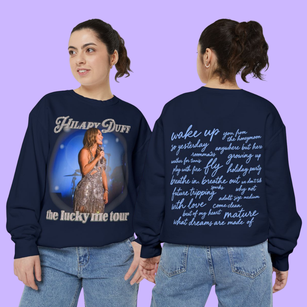 HD-inspired "Lucky Me Tour" Setlist Crewneck Sweatshirt