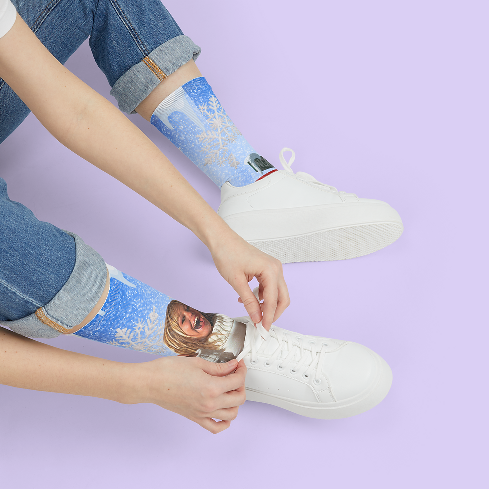 Thumbnail: HD-inspired Santa Claus Lane Crew Socks