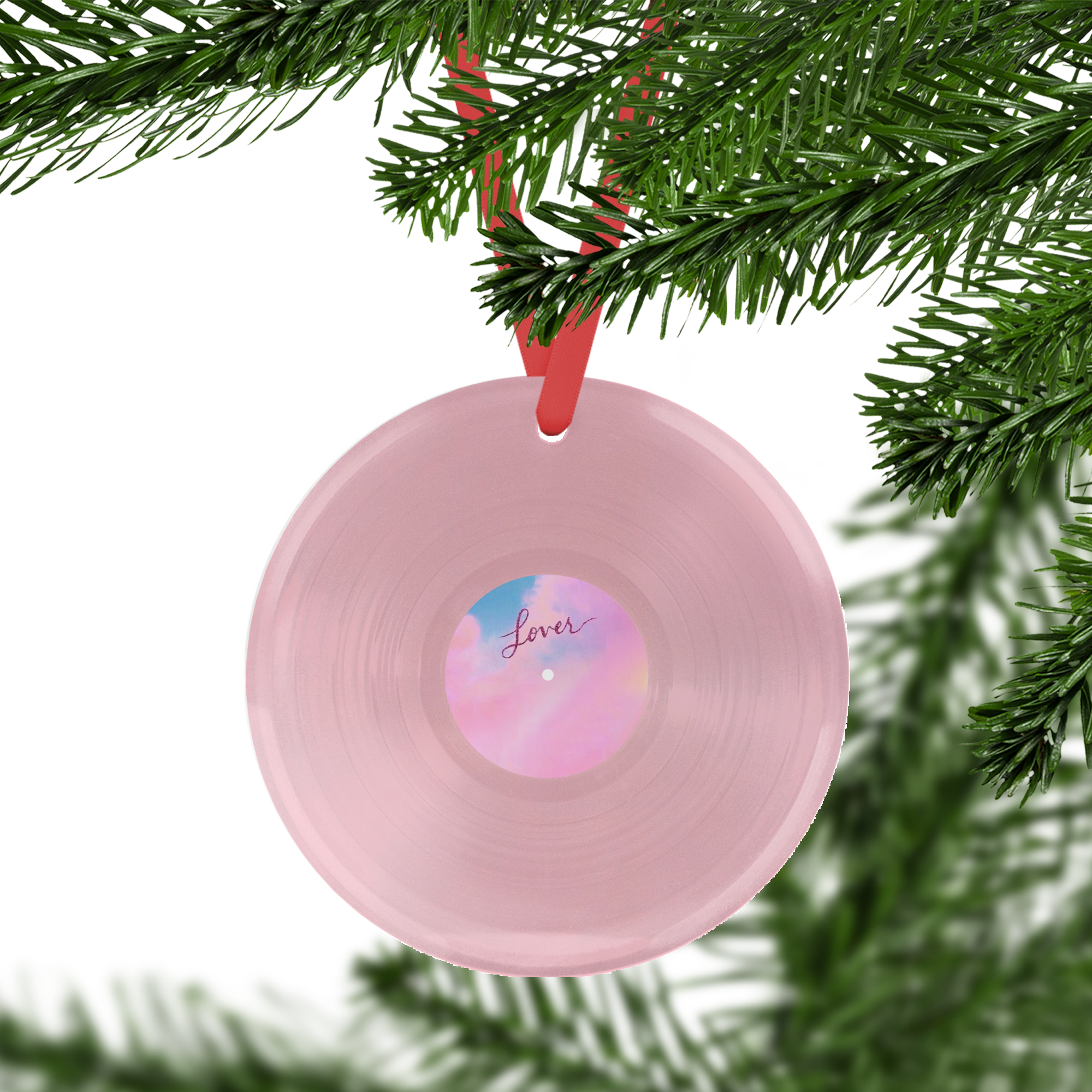 Vinyl Record Glass Ornament - My Love