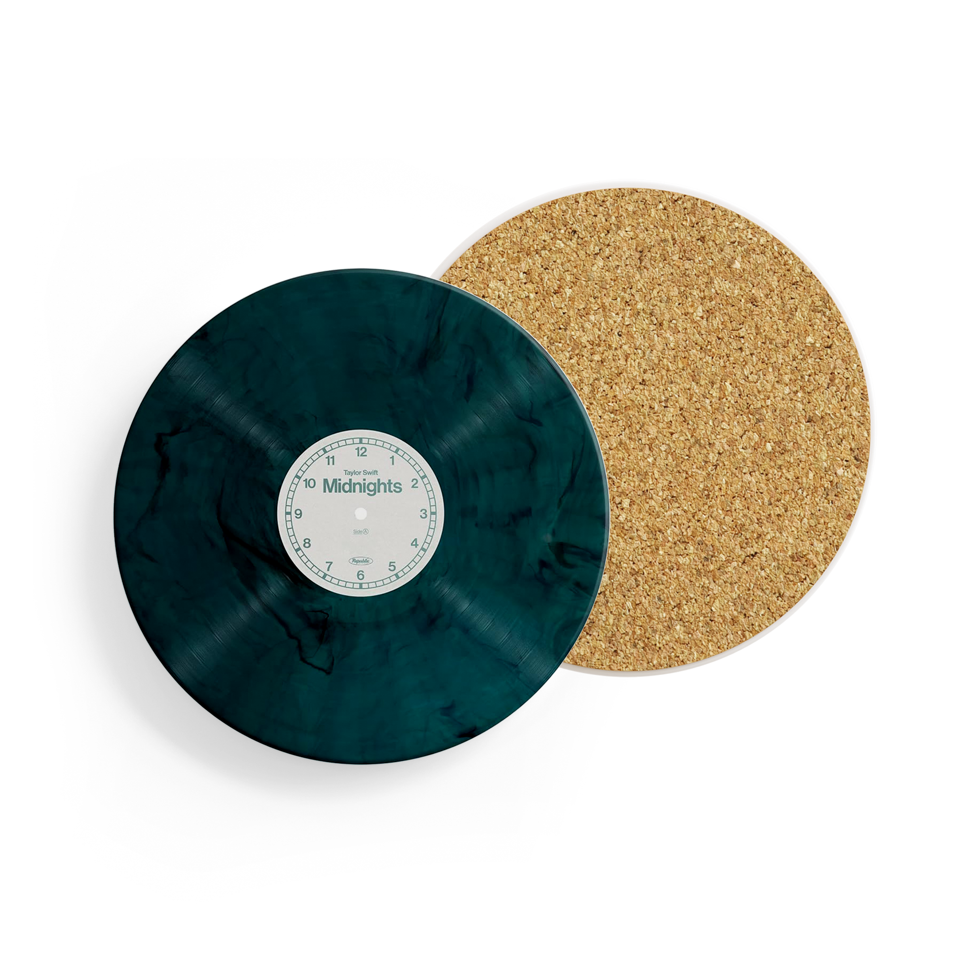 Vinyl Record Ceramic Coaster - Past 12AM #3