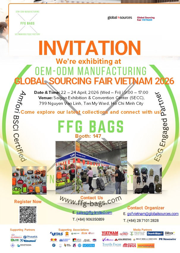 FFG Bags will be at the Global Sourcing Fair Vietnam 2026 — and we’d be glad to meet you