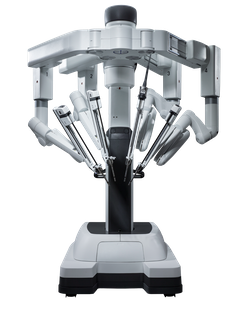 The business end of the Da Vinci robotic device. Intuitive Surgical