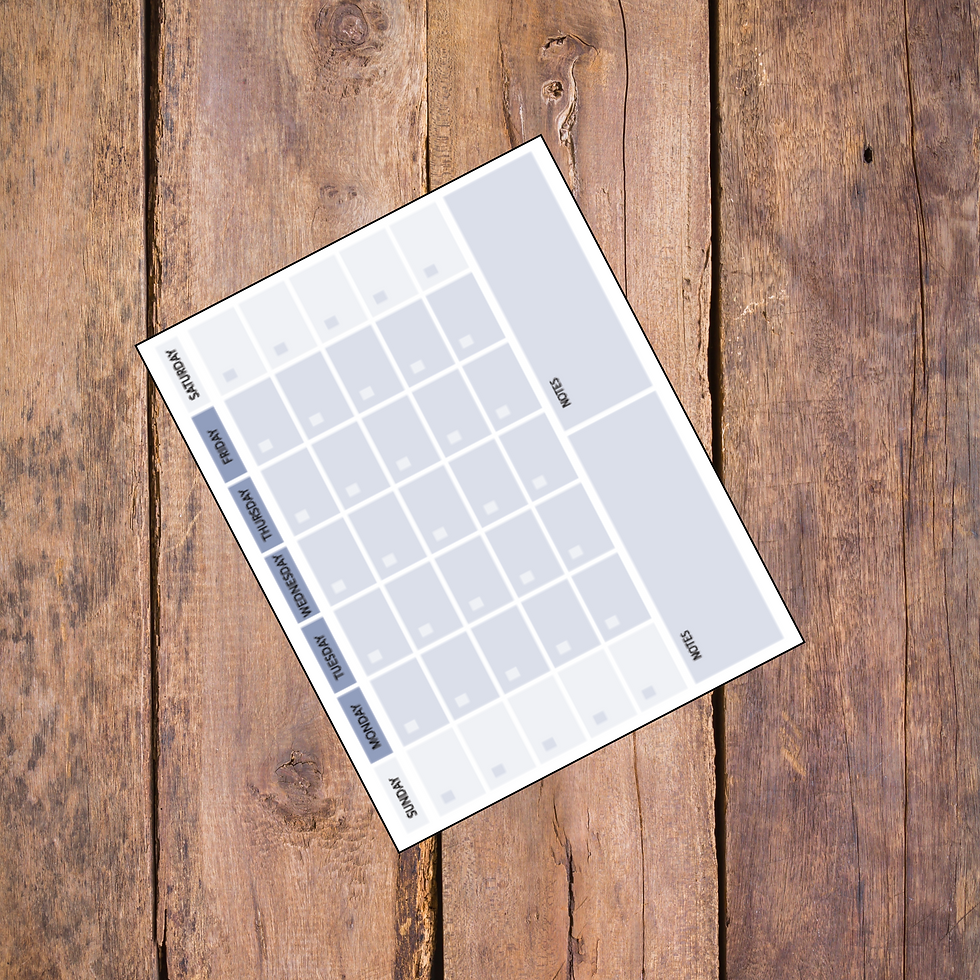 Thumbnail: White calendar with blue text on a wooden table to organize tasks.