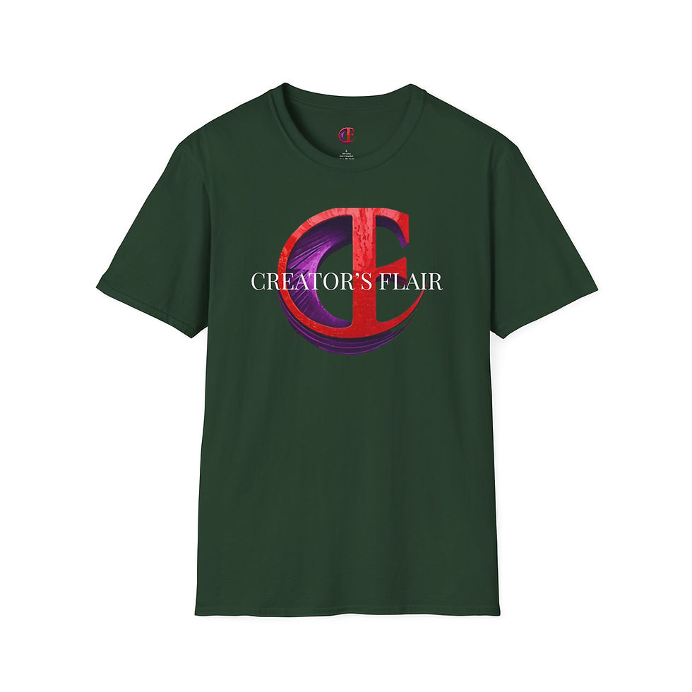 Thumbnail: Green t-shirt with Creator's Flair logo on white background.
