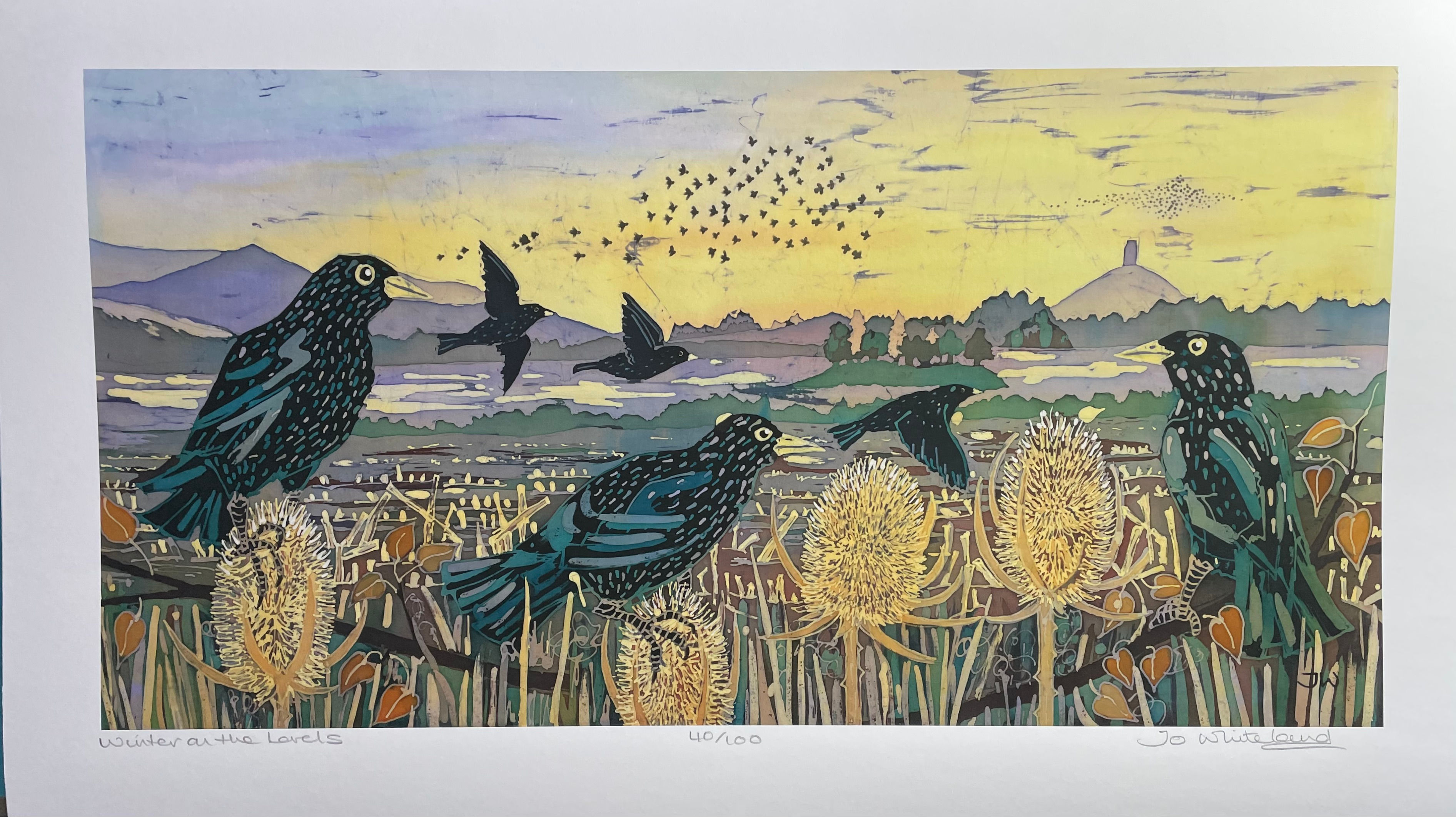 WINTER ON THE LEVELS - archive grade giclee print size 65cm x 33.5cm +border