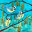 Thumbnail: A TRIO of BLUE TITS ltd edition archive (giclee) print from my original batik pa
