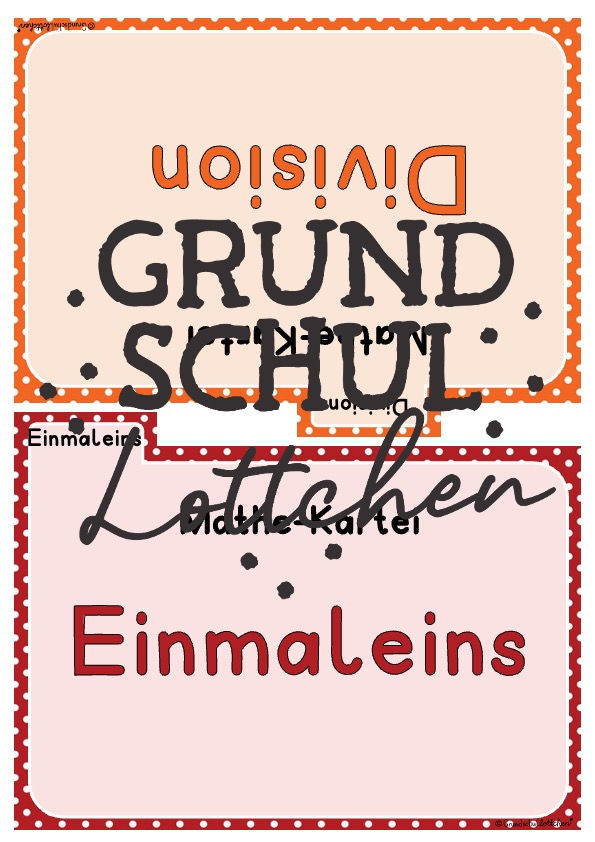 Miniaturbild: Register für die Mathekartei Klasse 2