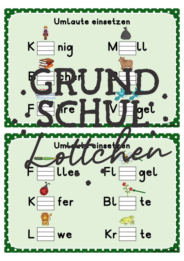 Miniaturbild: Vokale - Deutschkartei Klasse 2