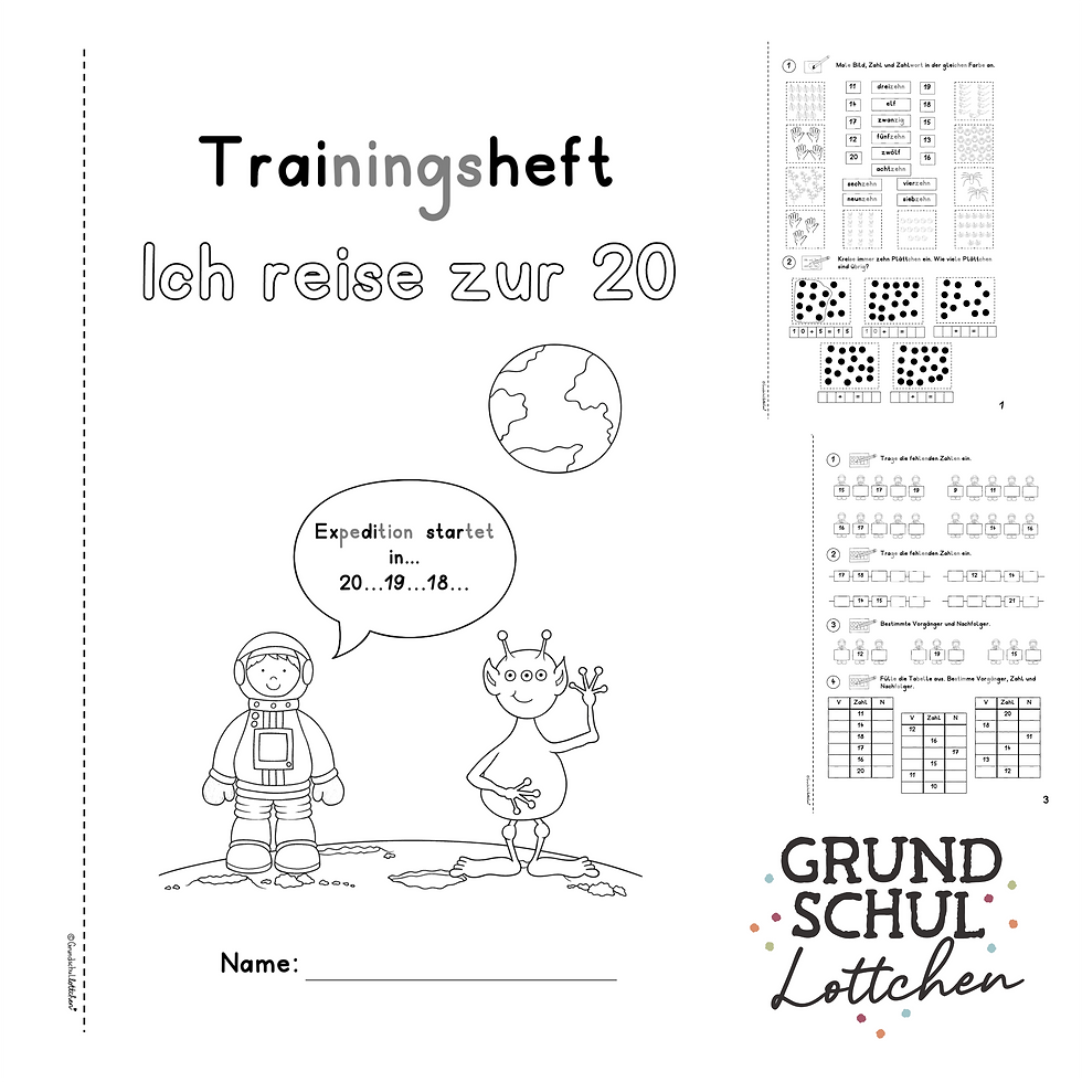 Miniaturbild: Trainingsheft Zahlenraumerweiterung bis 20
