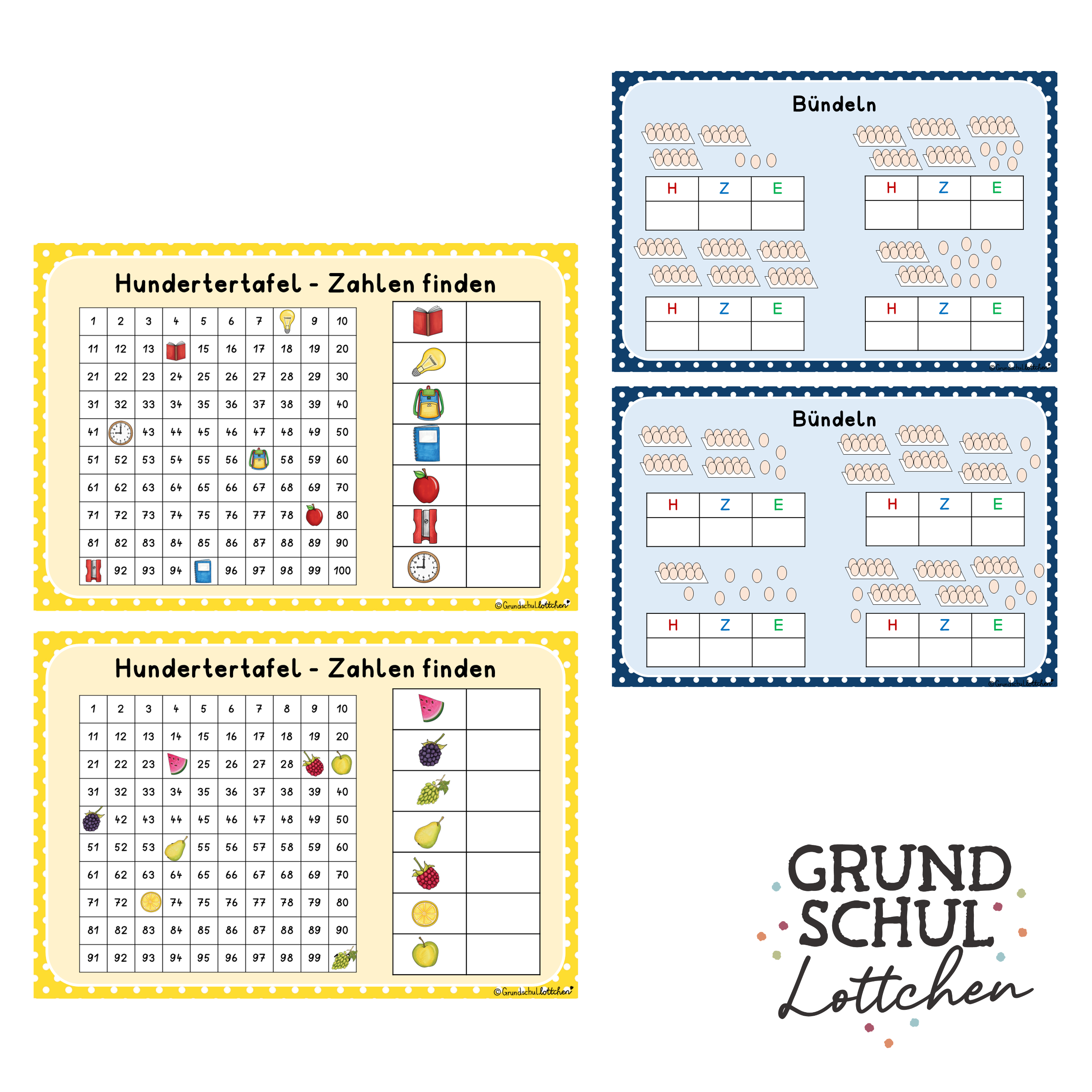 Zahlenraumerweiterung - Mathekartei Kl 2