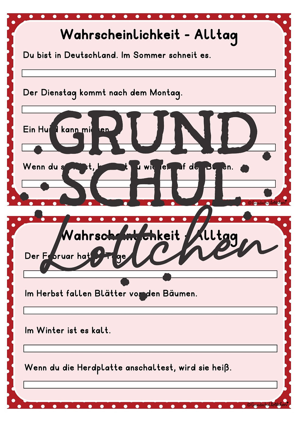 Miniaturbild: Wahrscheinlichkeit - Mathekartei Kl 3