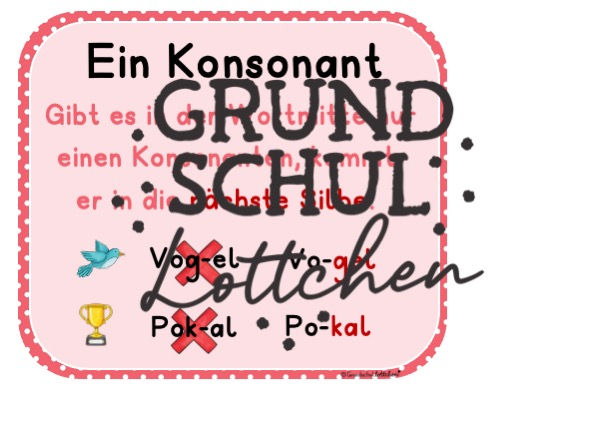 Miniaturbild: Silbentrennung - Aushang