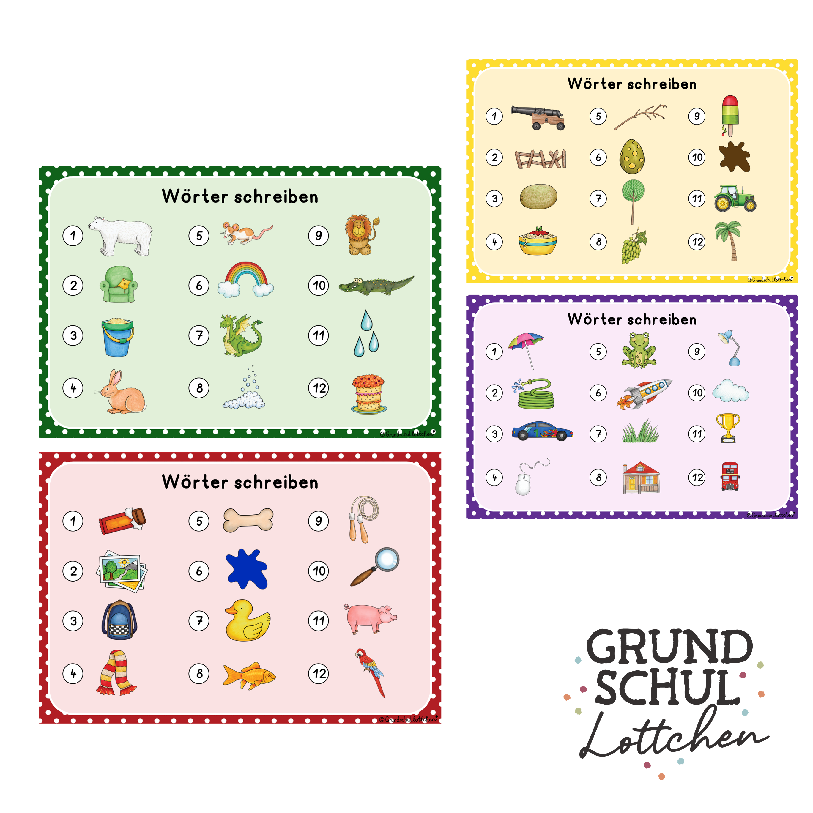 Lautgetreues Schreiben - Deutschkartei Kl 1