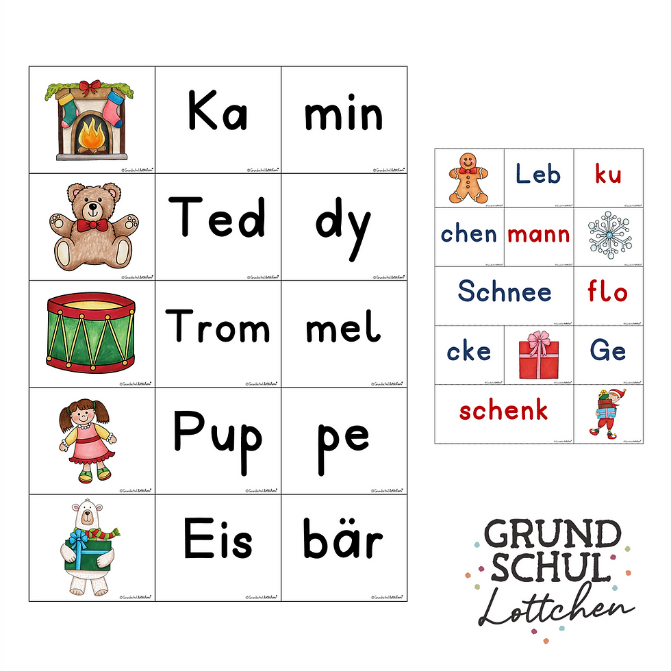 Weihnachten - Silbenlegen