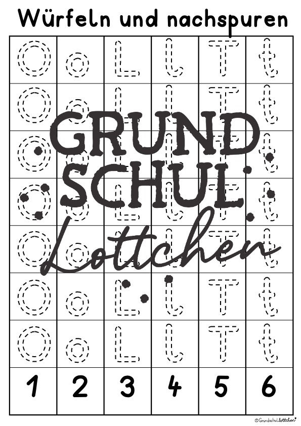 Miniaturbild: Würfeln und nachspuren - Buchstaben