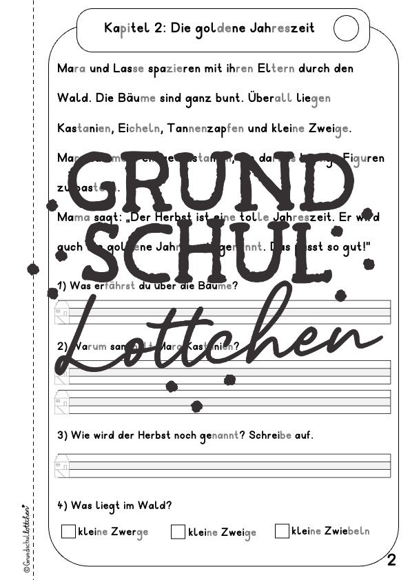 Miniaturbild: Der Herbst ist da - Leseheft