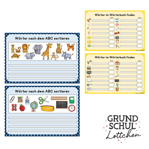 Wörterbuch - Deutschkartei Klasse 3 | Grundschullottchen