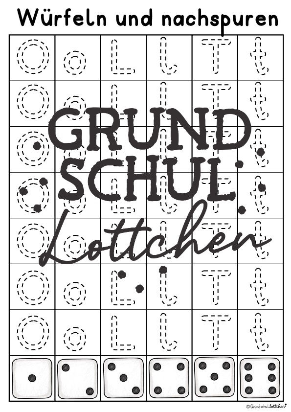 Miniaturbild: Würfeln und nachspuren - Buchstaben