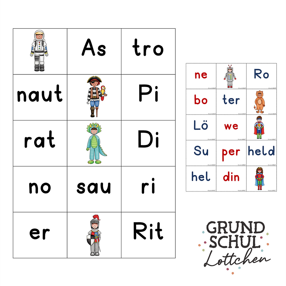 Fasching - Silbenlegen