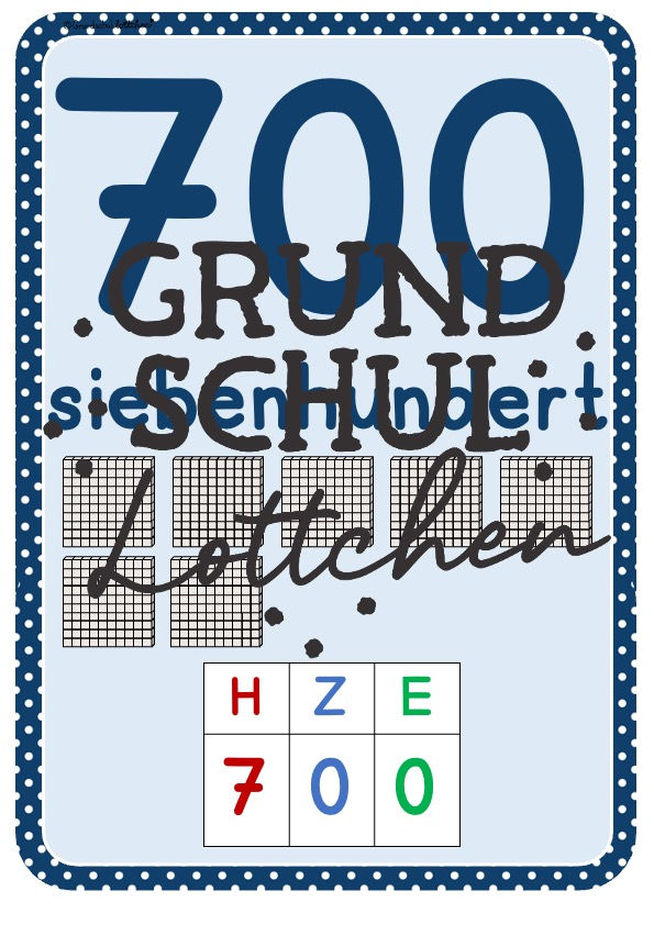 Miniaturbild: Zahlenposter Hunderterzahlen einfarbig (farbige SWT)