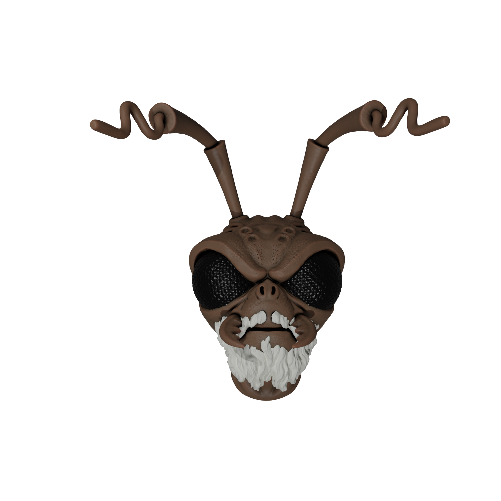 1/12 Scale Head [Unpainted]: Anthropomorphic Insect Alien (Sensei)