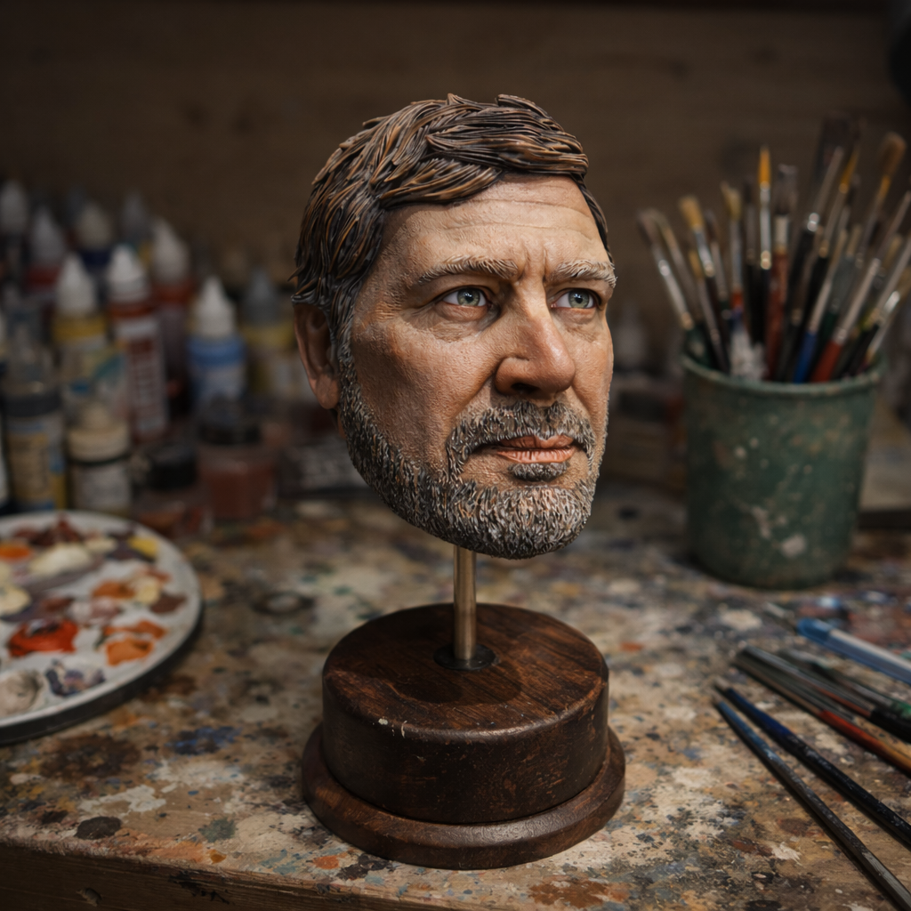 1:18 to 1:6 Scale Head [Unpainted]: John Winchester (Supernatural)