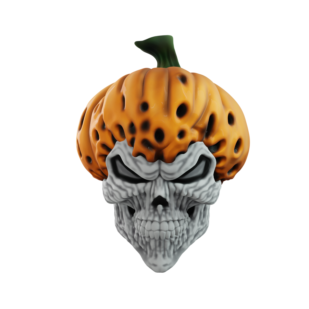 1/10 Scale Head [Unpainted]: Pumpkin Smash