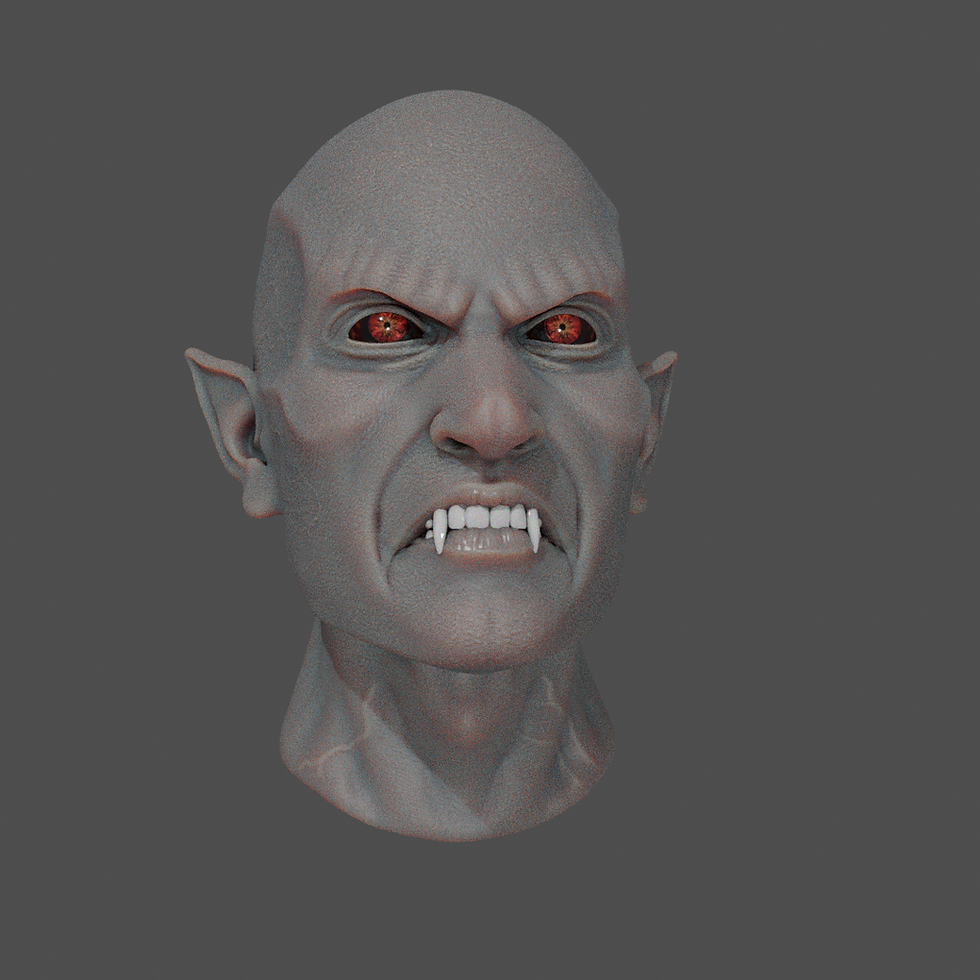Thumbnail: 1/6 Scale Head [Unpainted]: Man Bat (Nosferatu v1)