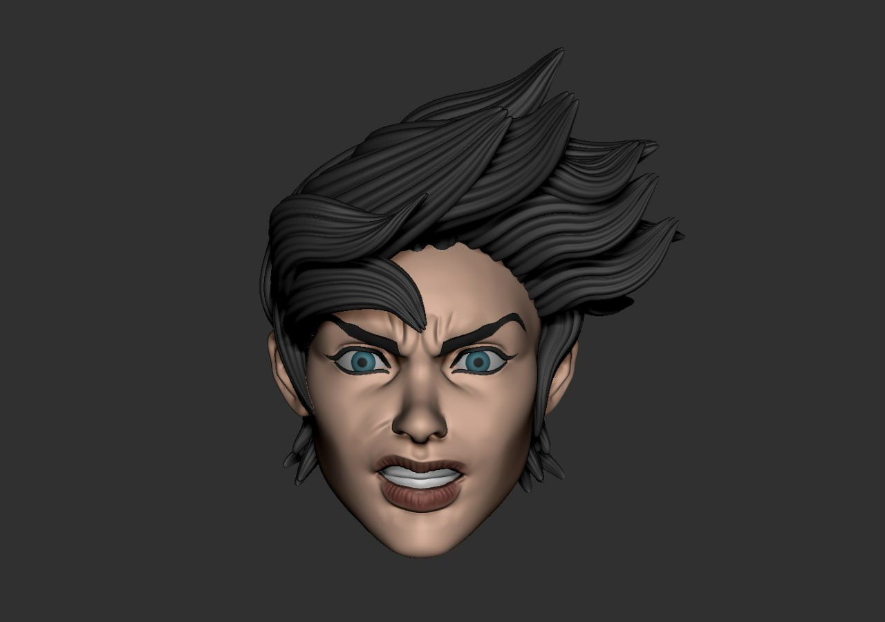 1/10 Scale Head [Unpainted]: Aggravated Flight Anissa