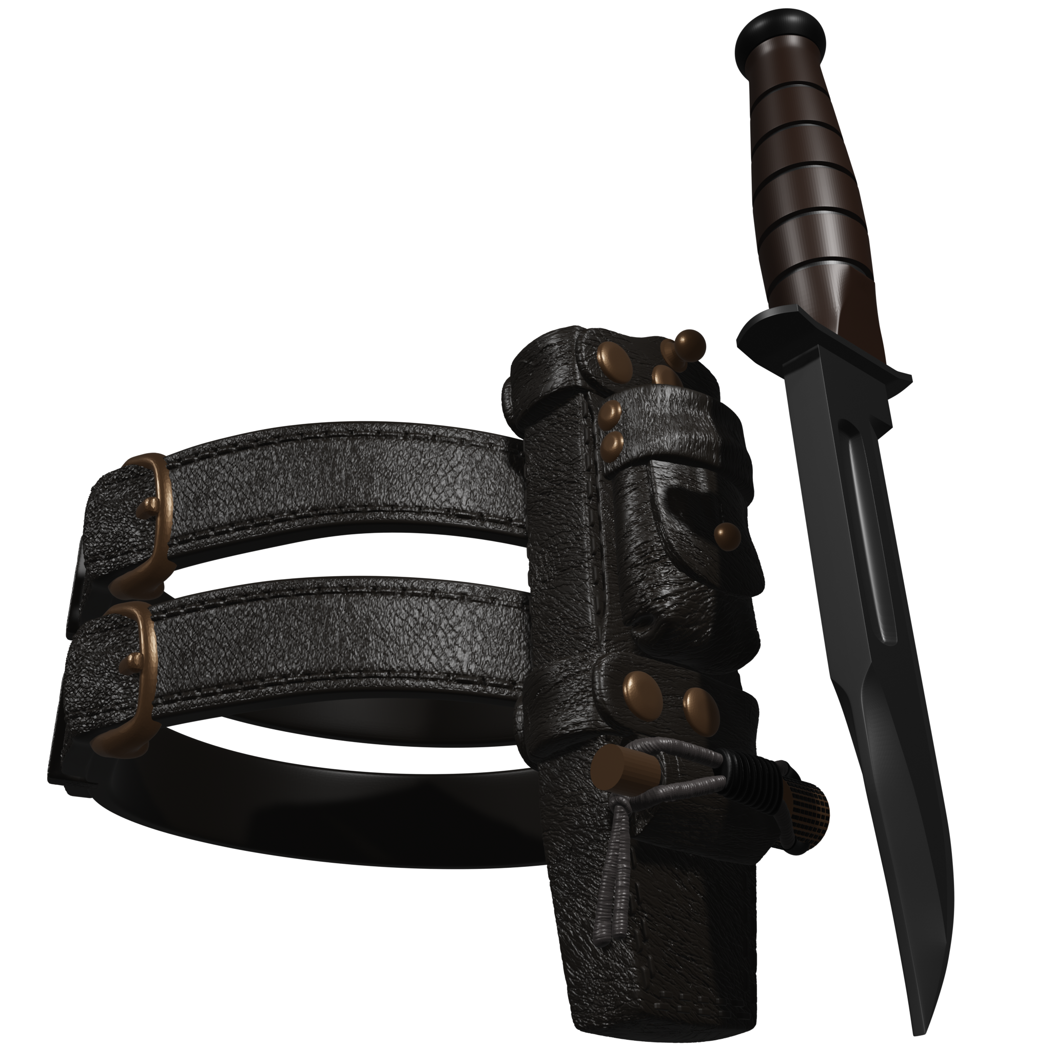 Action Figure Accessory: KA-BAR & Thigh Holster (USMC)