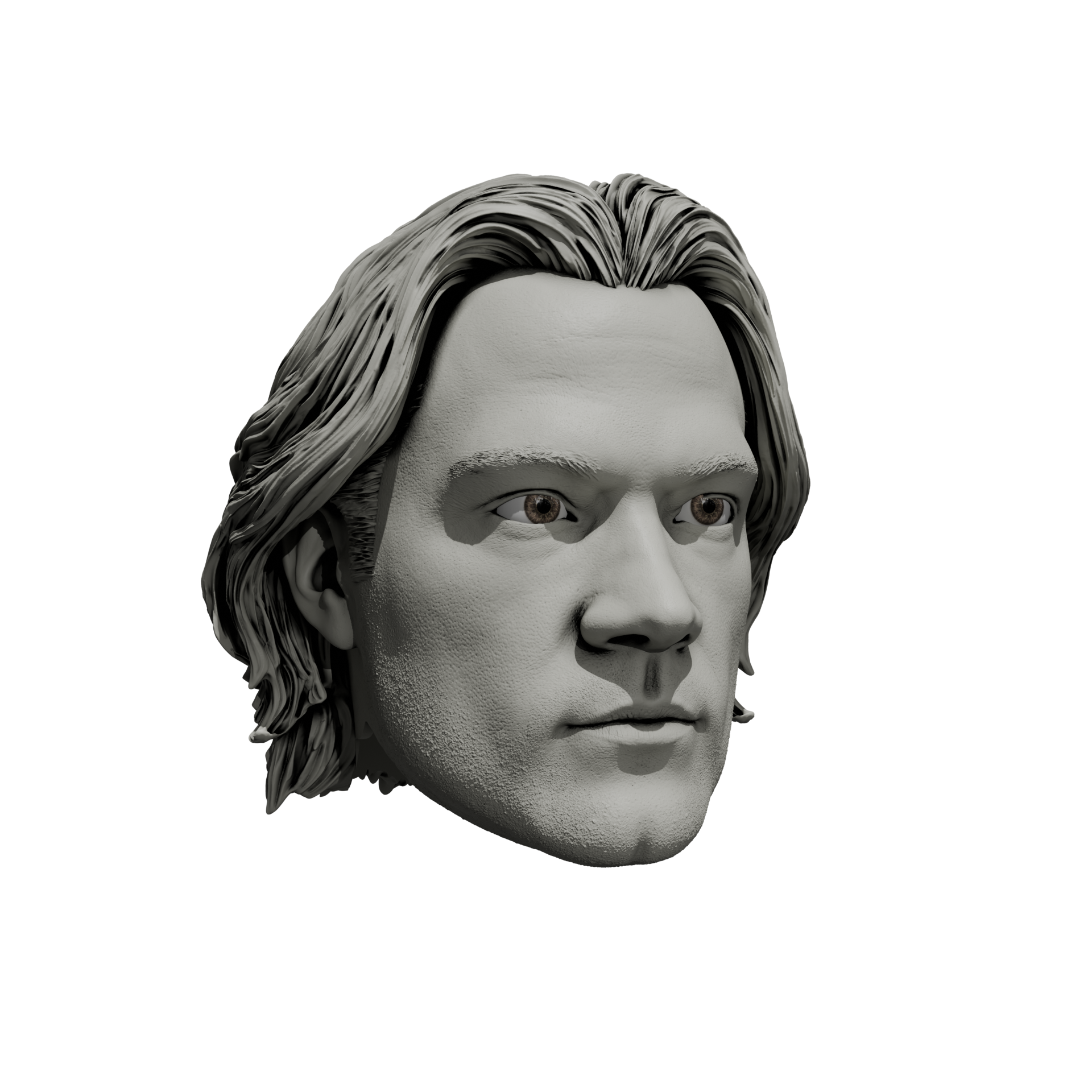1/12 Scale Head [Unpainted]: Sam Winchester