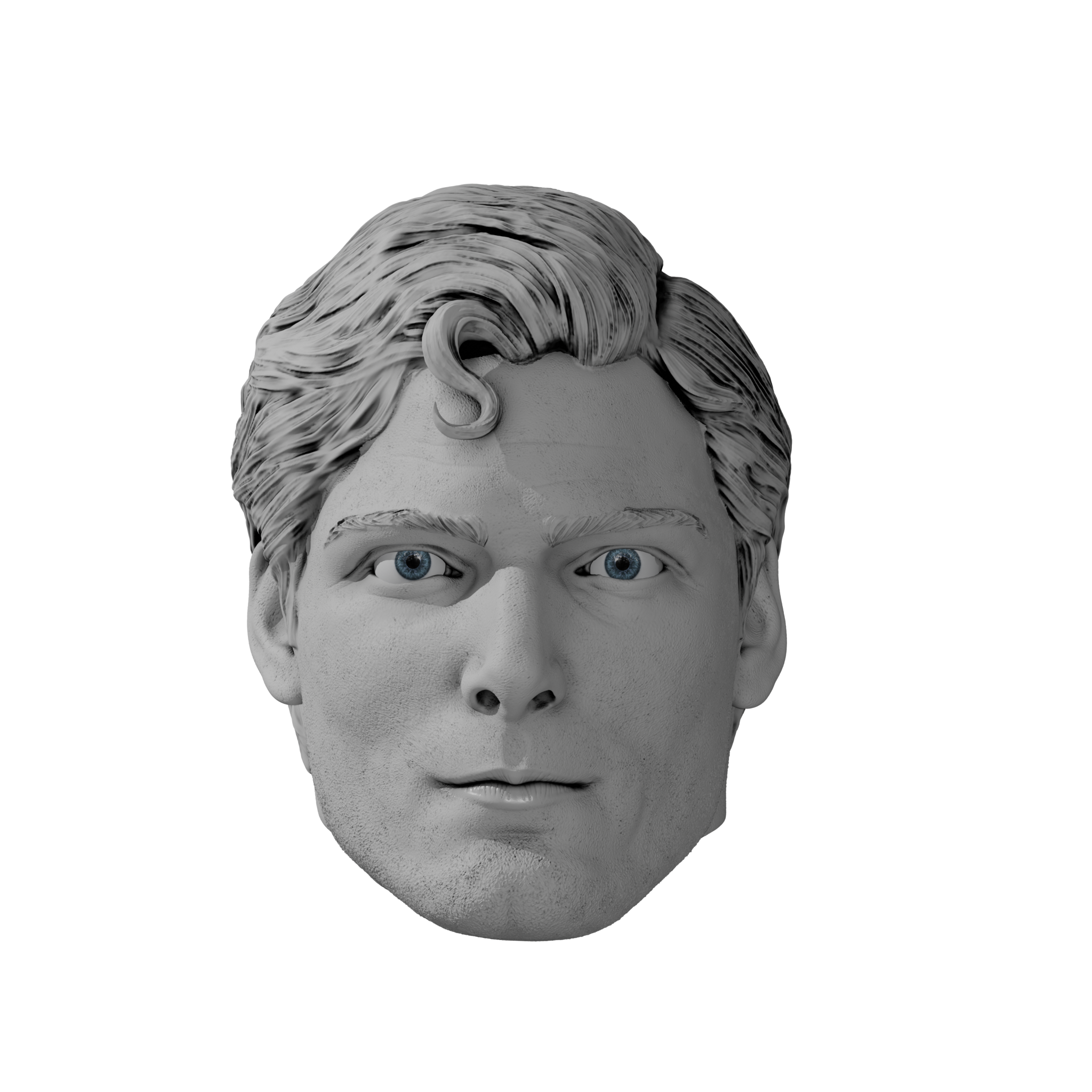 1/12 Scale Head [Unpainted]: Super Steel Man (Christopher Reeves)