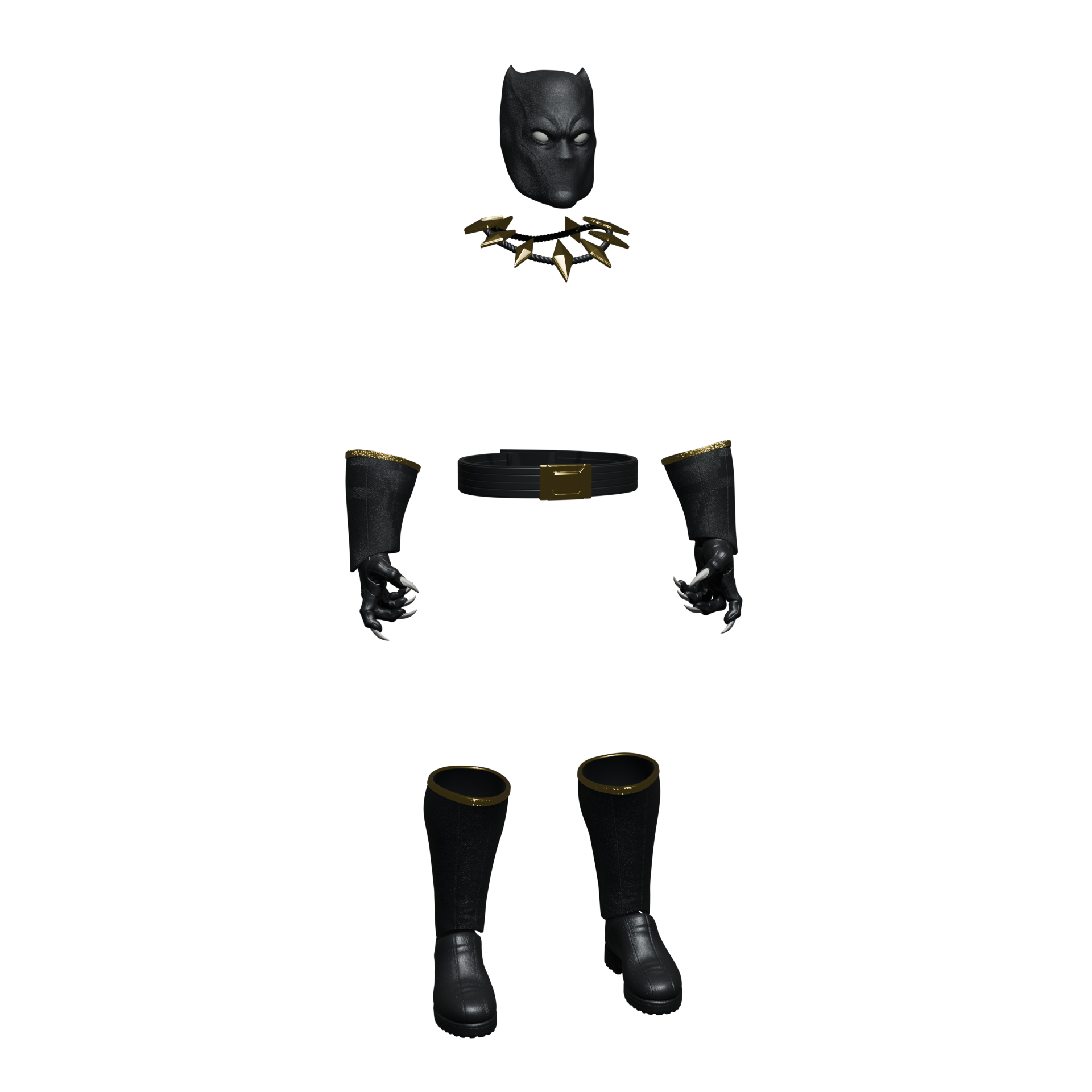 1/12 Scale Action Figure Accessory Kit: Black Panther (Classic)