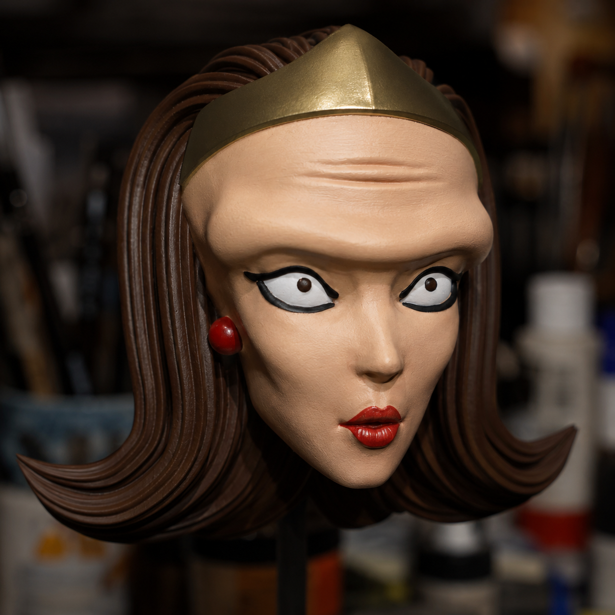 1:18 to 1:6 Scale Head [Unpainted]: Brain Monster Wonder Woman