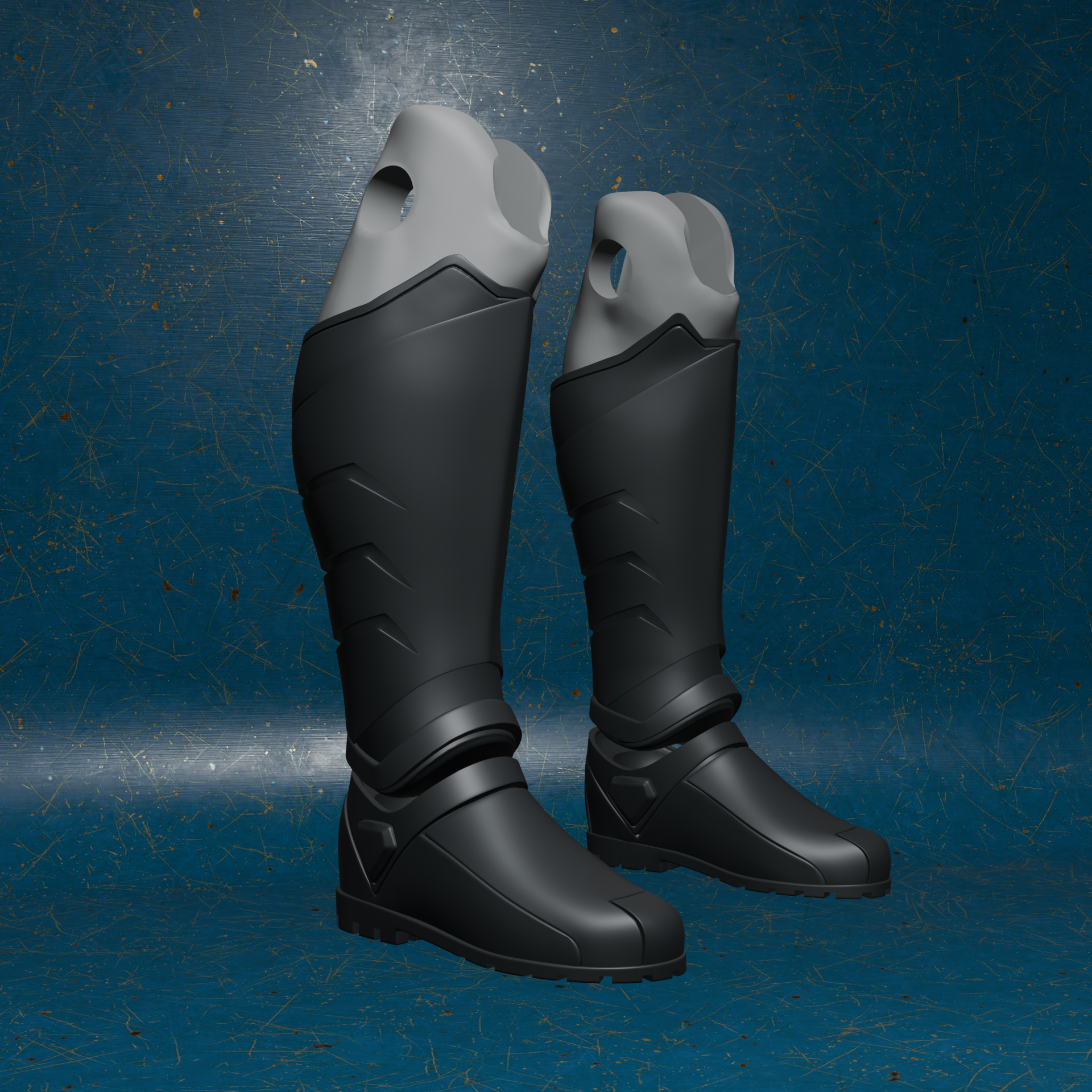 1/10 Scale [Unpainted] Action Figure Boots: Dark Knight (New 52)