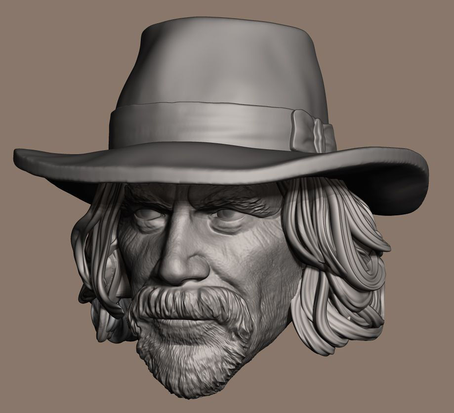 Thumbnail: 1/10 Scale Head [Unpainted]: Slade Carter (Inspired by Ghost Rider)