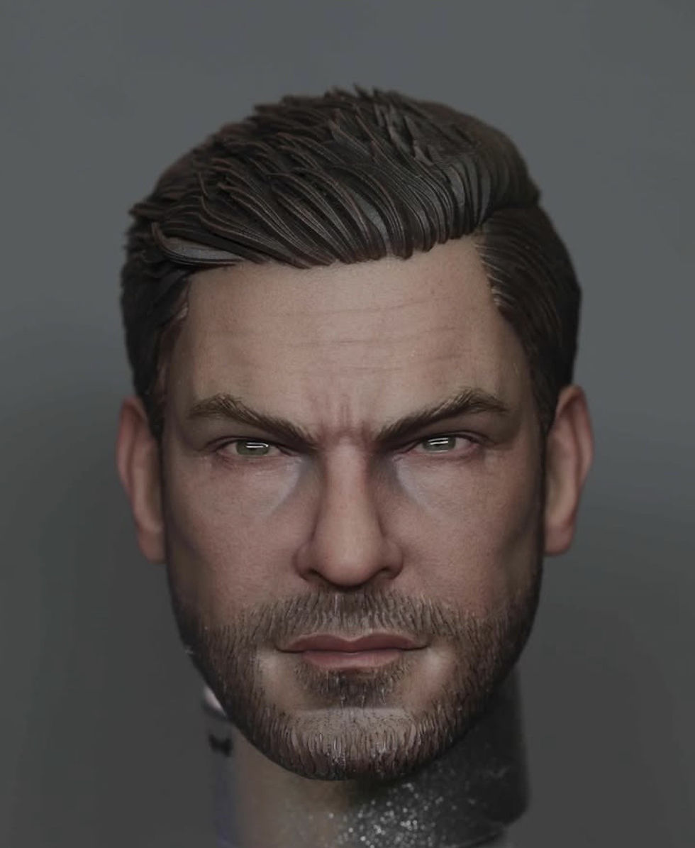 Thumbnail: 1:18 to 1:6 Scale Head [Unpainted]: Alan Ritchson (Netflix Reacher)