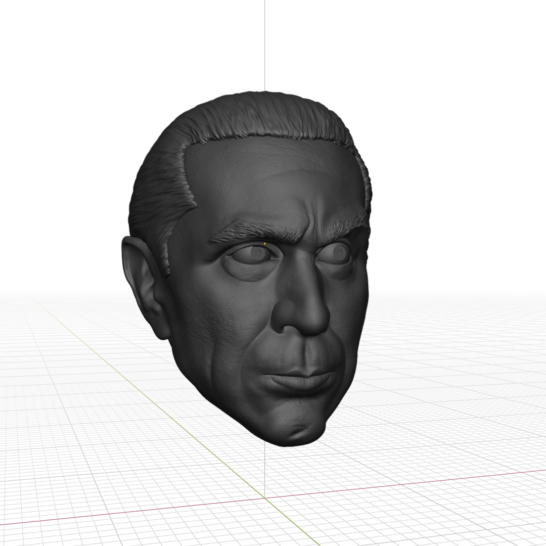 1/12 Scale Head [Unpainted]: Dracula (Bela Lagosi)