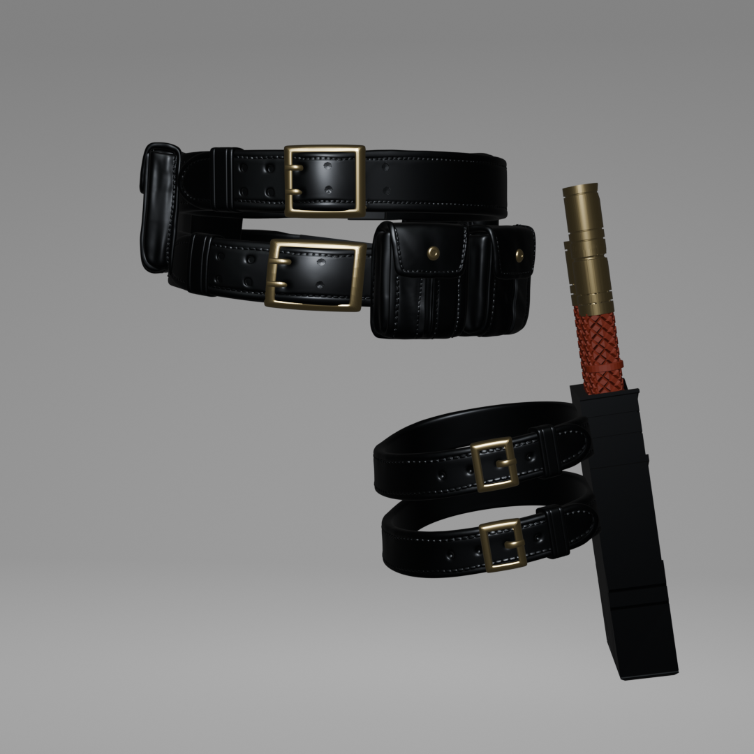 1/10 Scale Action Figure Belt and Holster: Daredevil v3